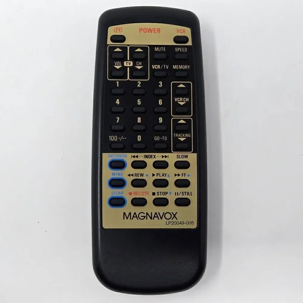 MAGNAVOX VCR VHS OEM REPLACEMENT REMOTE CONTROL LP20049-005 FOR VRU240